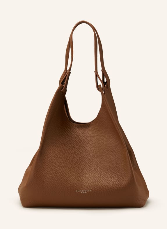 GIANNI CHIARINI Hobo bag DUA with pouch BROWN