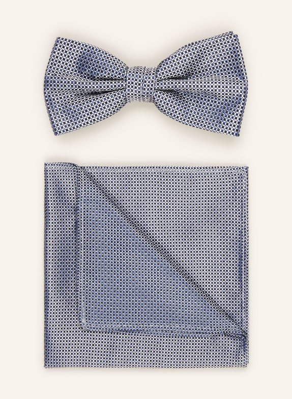 Prince BOWTIE Set: Bow tie and pocket handkerchief BLUE