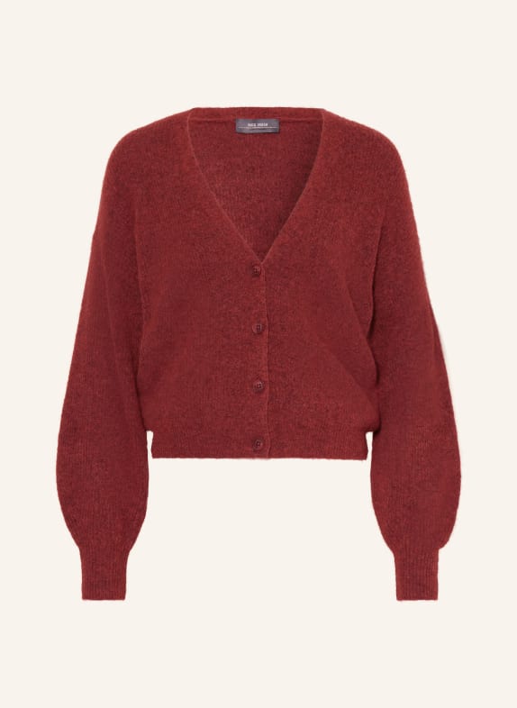 MOS MOSH Oversized-Strickjacke THORA mit Alpaka DUNKELROT