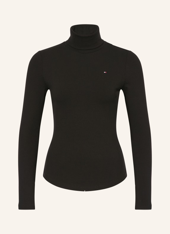 TOMMY HILFIGER Rollkragenshirt SCHWARZ