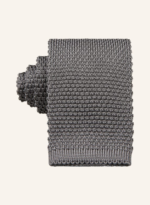 BRUNELLO CUCINELLI Knitted tie GRAY