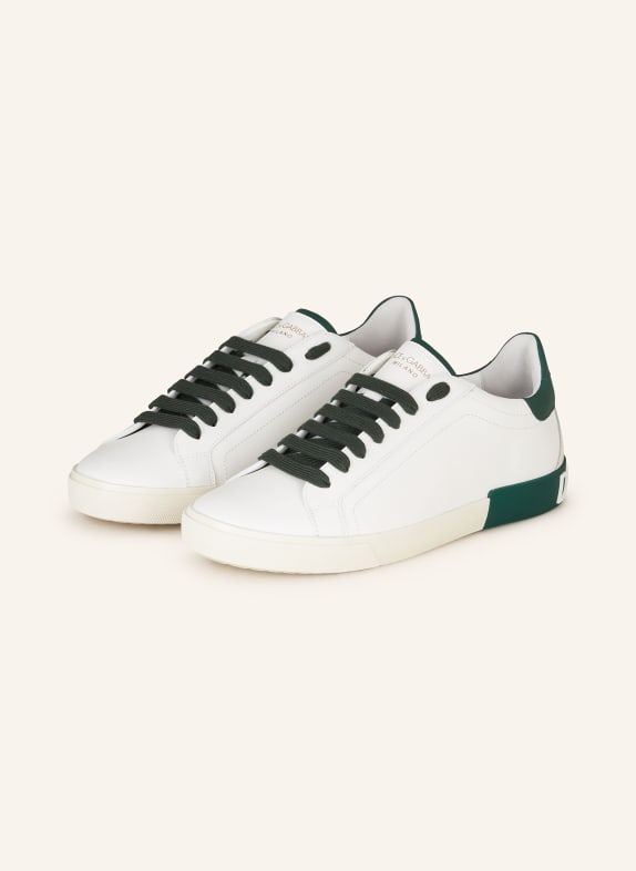 DOLCE & GABBANA Sneakers PORTOFINO VINTAGE WHITE/ GREEN