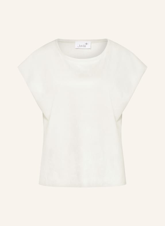 Juvia T-Shirt ALEA in Lederoptik CREME