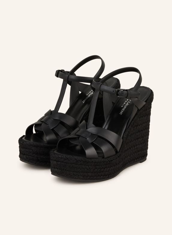 SAINT LAURENT Plateau-Wedges SCHWARZ