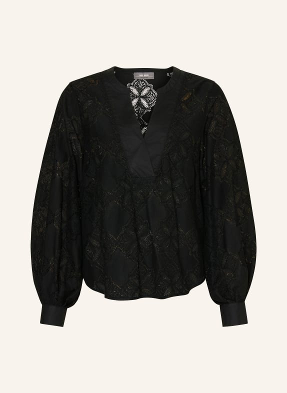 MOS MOSH Blusenshirt MMYEN aus Lochspitze SCHWARZ