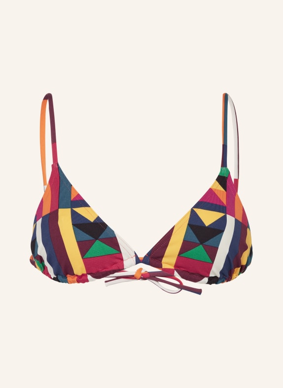 ERES Triangle bikini top KALEIDO SOLEIL FUCHSIA/ ORANGE/ YELLOW