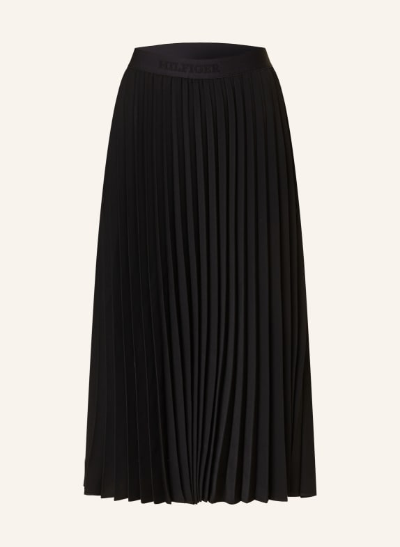 TOMMY HILFIGER Pleated skirt BLACK