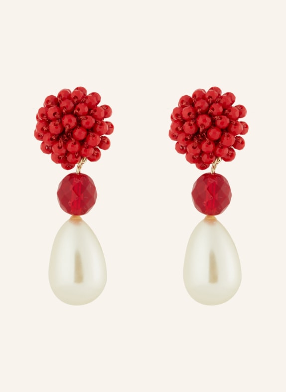 Seenberg Dangle earrings RED/ WHITE