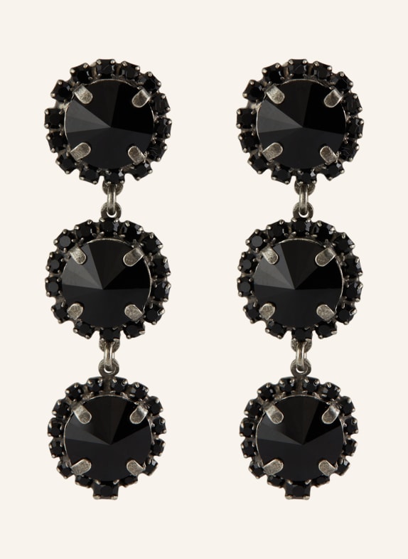 Seenberg Dangle earrings SILVER/ BLACK