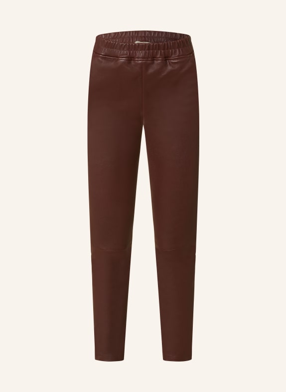 lilienfels Leather trousers DARK RED