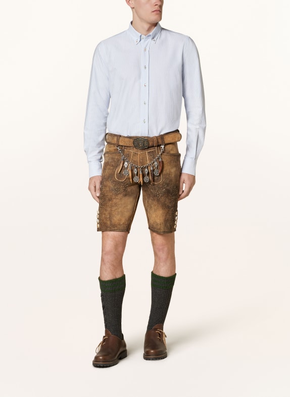 DU4 Traditionel skjorte WIN Slim Fit LYSEBLÅ / HVID