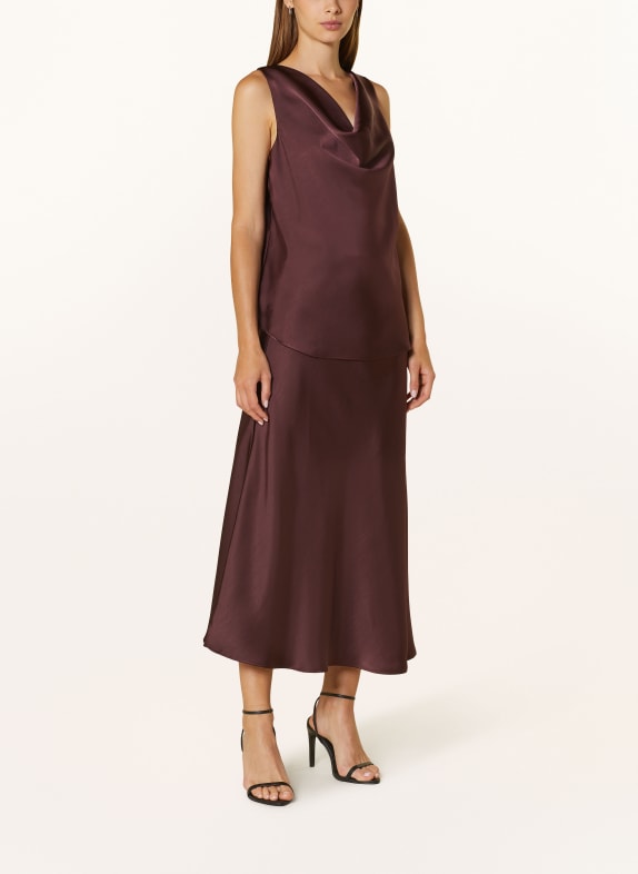 NEO NOIR Satin skirt BOVARY DARK RED
