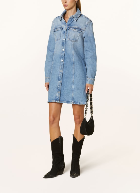 TOMMY JEANS womens designer clothing coats jackets LIGHT BLUE