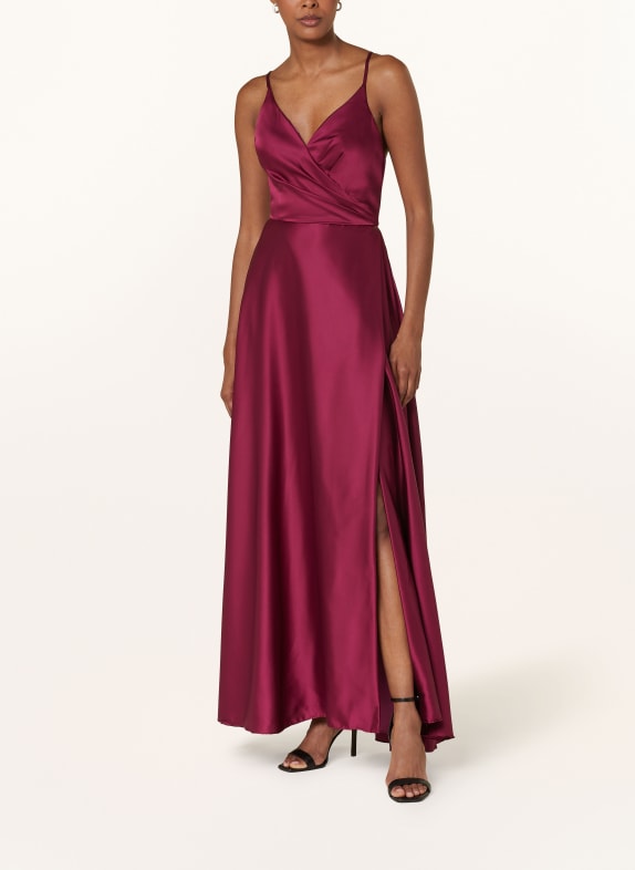 Hey Kyla Abendkleid aus Satin DUNKELROT