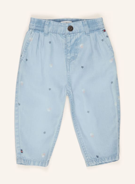 TOMMY HILFIGER Hose in Jeansoptik HELLBLAU