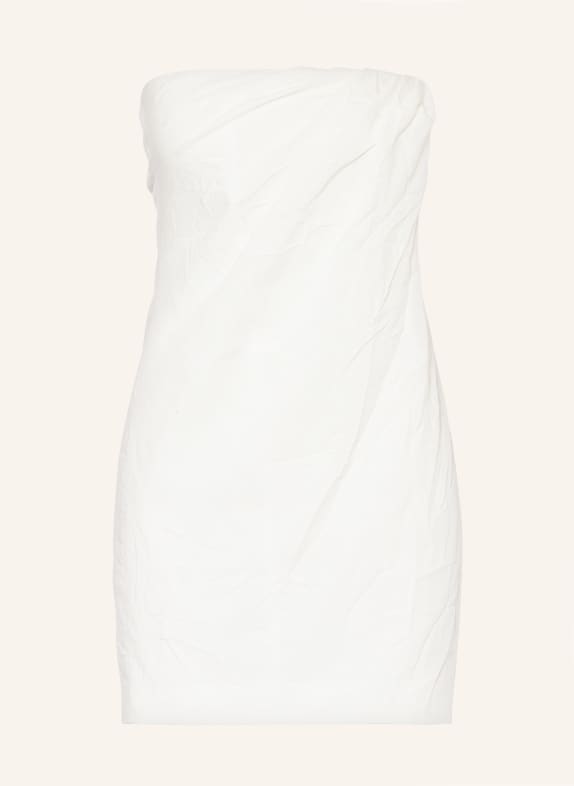 GAUGE81 Cocktail dress TULA with linen WHITE