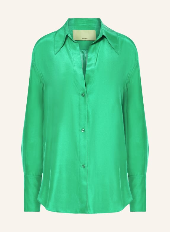 GAUGE81 Shirt blouse SAPPORO in silk GREEN