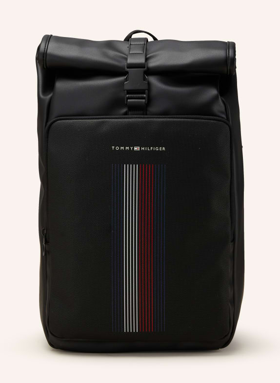 TOMMY HILFIGER Backpack with tablet compartment BLACK