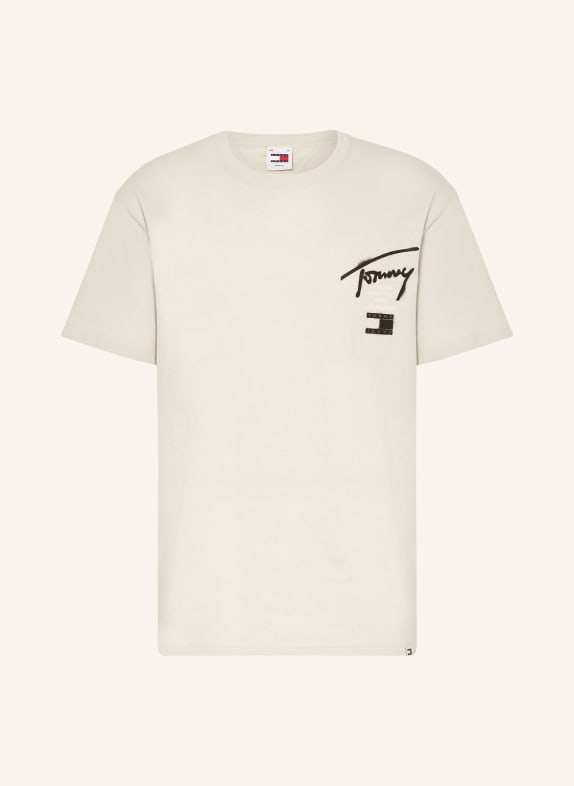 TOMMY JEANS T-Shirt BEIGE/ SCHWARZ
