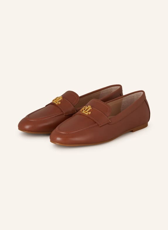 LAUREN RALPH LAUREN Loafersy AVERI III BRĄZOWY