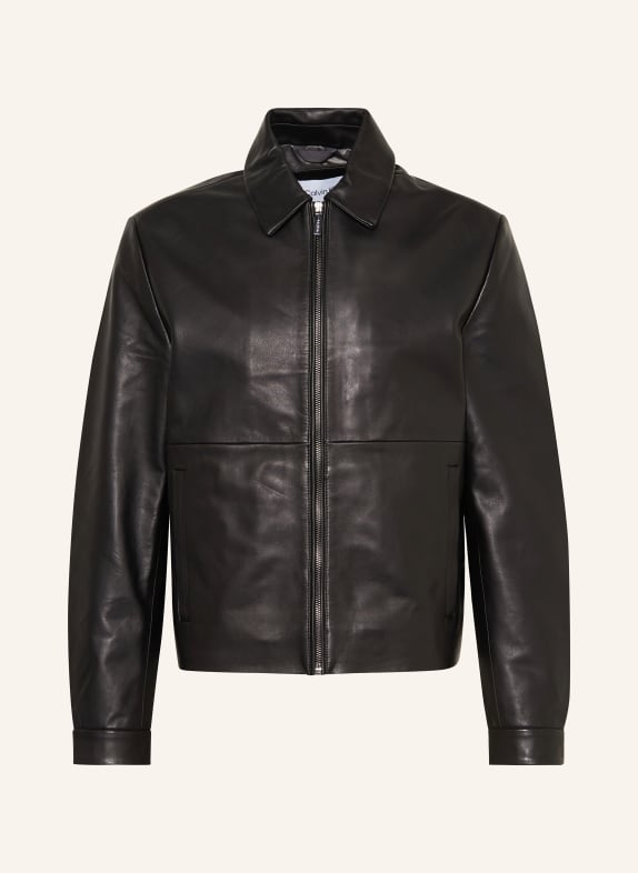 Calvin Klein Leather jacket BLACK