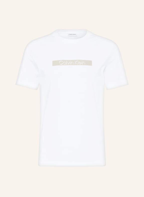 Calvin Klein T-shirt BIAŁY/ JASNOBRĄZOWY