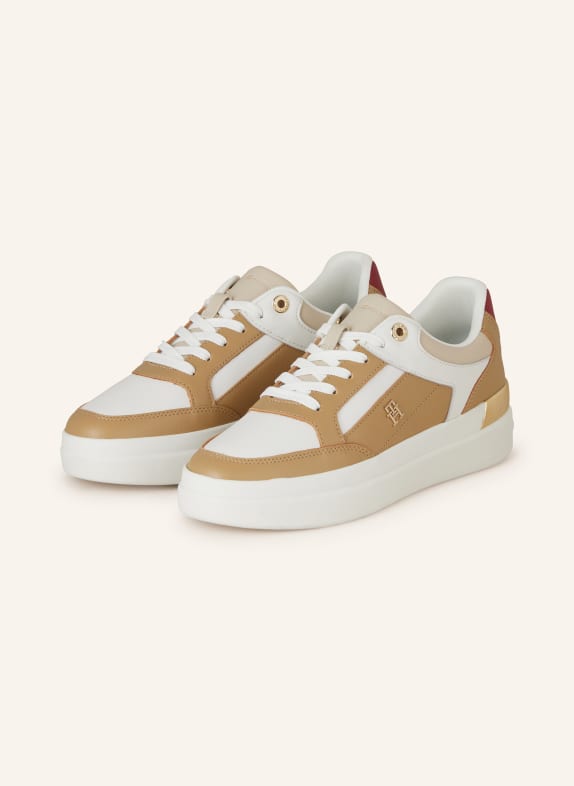 TOMMY HILFIGER Sneaker CAMEL/ WEISS