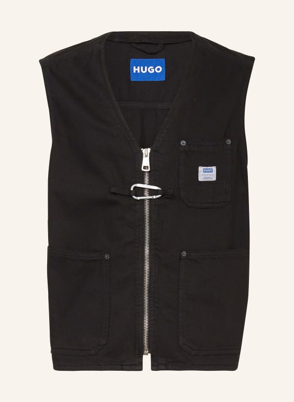HUGO BLUE Jeansweste LUNUS SCHWARZ