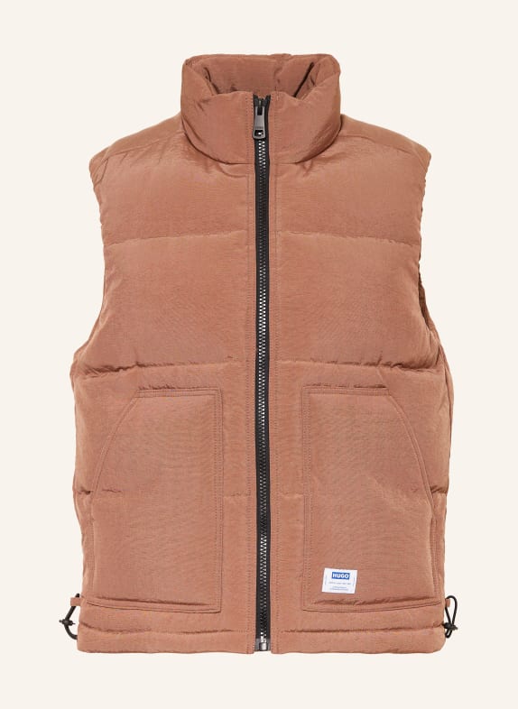 HUGO BLUE Чоловіча толстовка худі gap logo fleece hoodie темно-синя BROWN