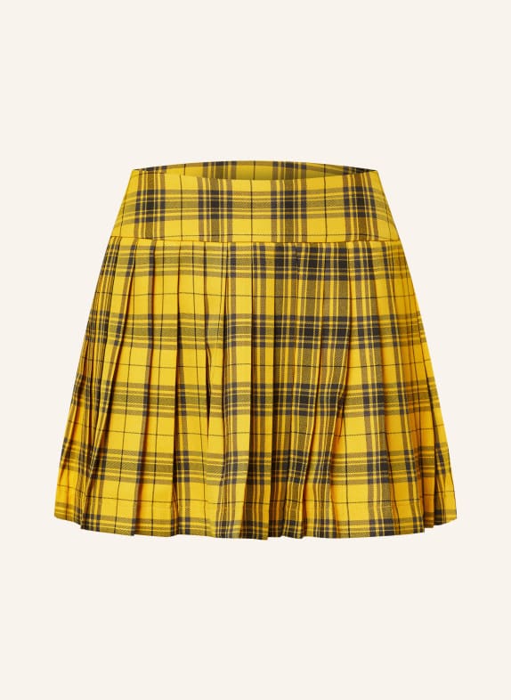 SOMETHINGNEW Pleated skirt SNCHER DARK YELLOW/ BLACK