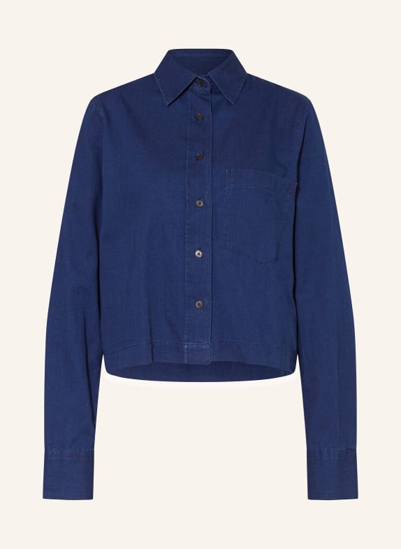 CLOSED Košilová halenka v džínovém vzhledu TMAVĚ MODRÁ