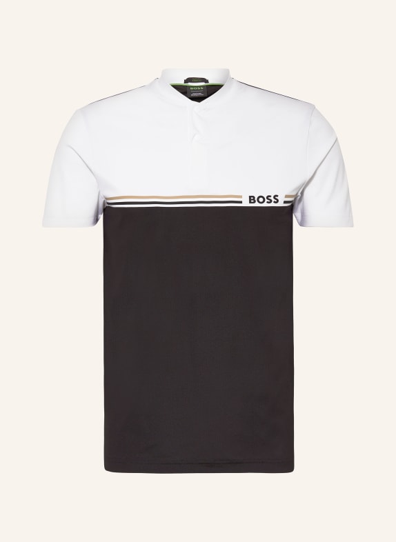 BOSS Performance polo shirt PARIQ WHITE/ BLACK