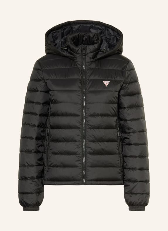 GUESS JEANS Quilted jacket BLACK