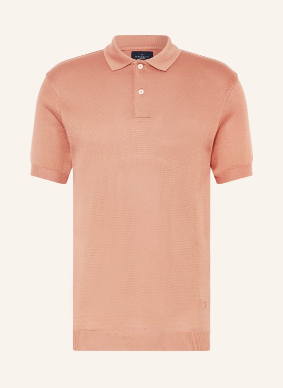 HACKETT LONDON Koszulka polo z piki classic fit JASNOPOMARAŃCZOWY