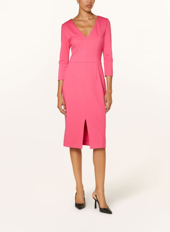 HUGO Sheath dress KALAMARA-2 with 3/4 sleeves PINK