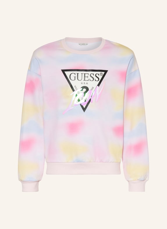 GUESS Sweatshirt ROSA/ GELB/ HELLBLAU