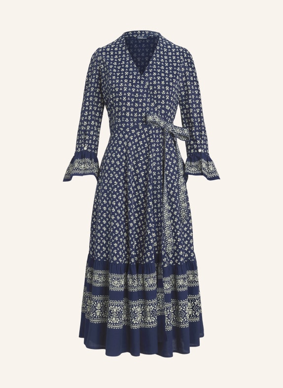 POLO RALPH LAUREN Wrap dress DARK BLUE/ WHITE