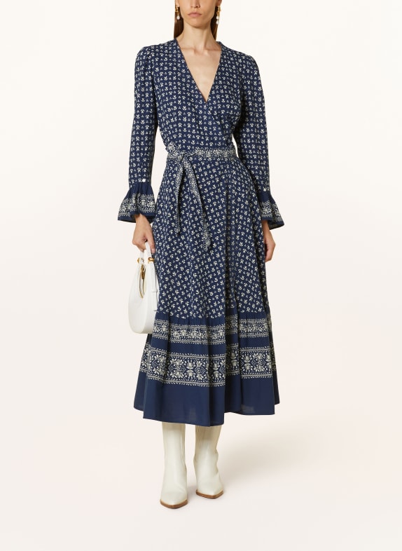 POLO RALPH LAUREN Wrap dress DARK BLUE/ WHITE