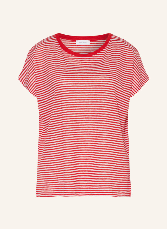 darling harbour T-shirt made of linen RED/ WHITE