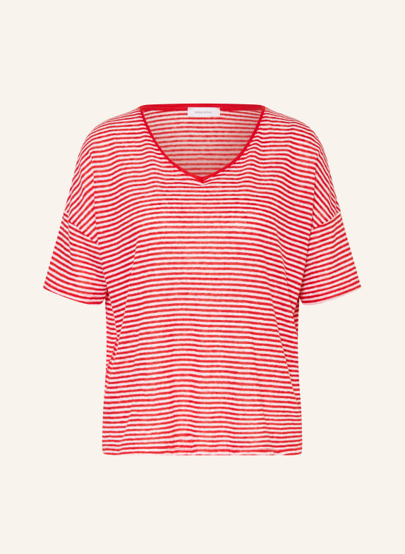 darling harbour T-shirt made of linen RED/ WHITE