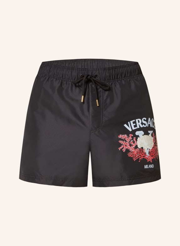 VERSACE Swim Shorts BLACK/ RED/ BEIGE