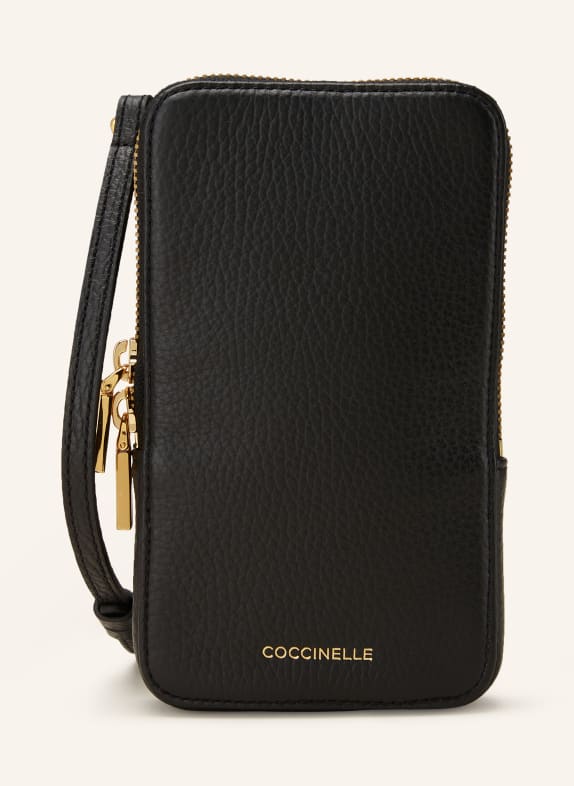 COCCINELLE Smartphone bag FLOR BLACK