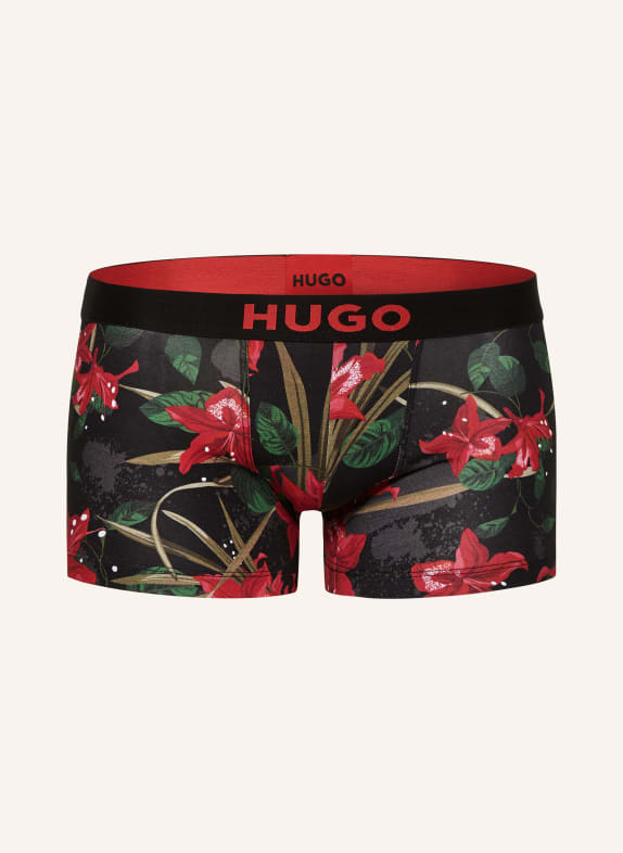 HUGO Boxer shorts INDIVIDUAL BLACK/ RED/ GREEN