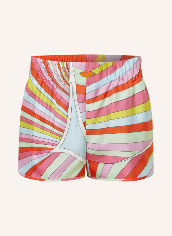 PUCCI Silk shorts PINK/ LIGHT BLUE/ MINT