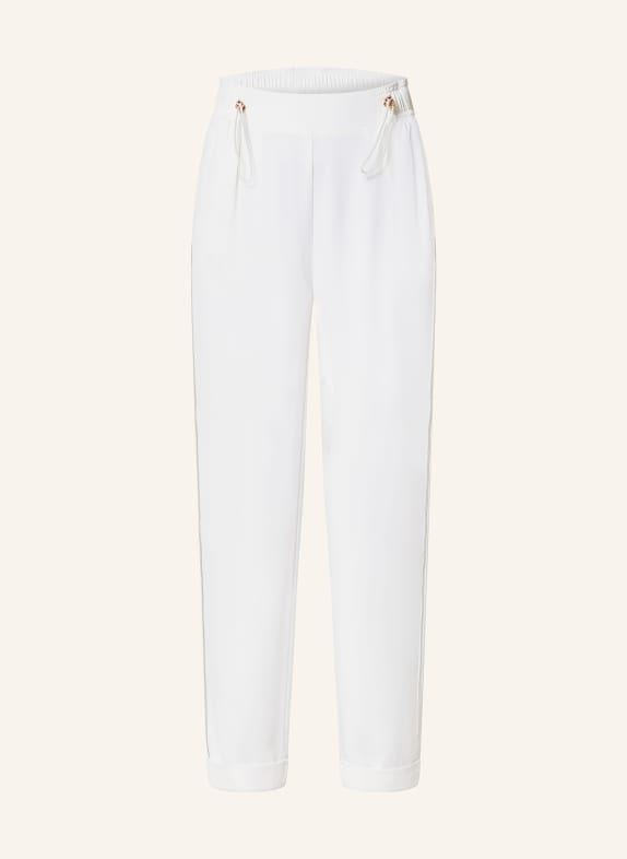 LIU JO Trousers with decorative gems WHITE