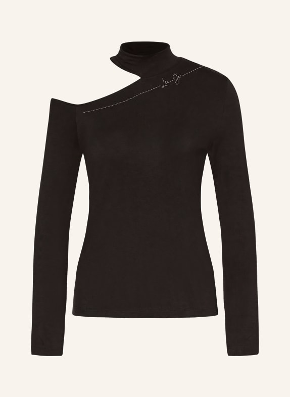 LIU JO Longsleeve mit Schmucksteinen SCHWARZ