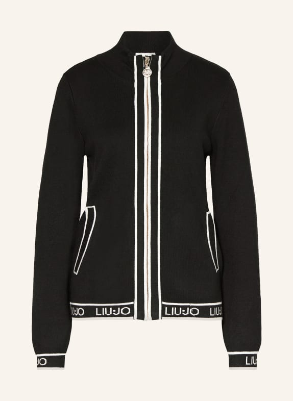 LIU JO Strickjacke SCHWARZ/ WEISS