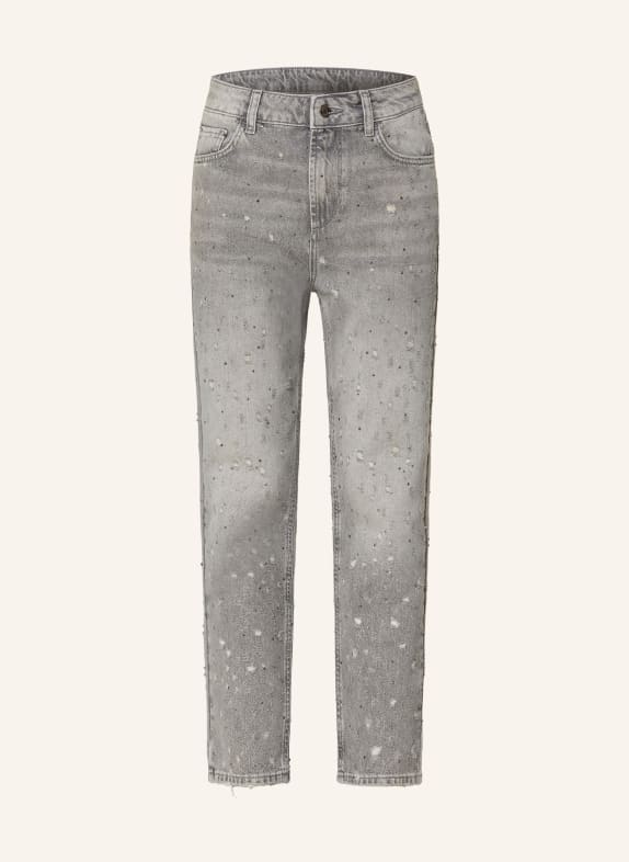 LIU JO Straight Jeans mit Schmucksteinen 87402 Den.Grey rocky wash