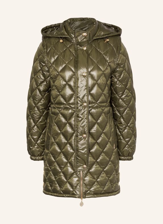 LIU JO Quilted jacket OLIVE