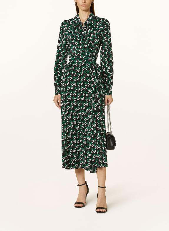 DIANE VON FURSTENBERG Wrap dress GREEN/ BLACK/ WHITE